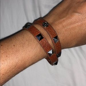 Stella & Dot Leather wrap bracelet